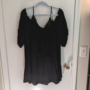 Ashley Mason Cold Shoulder Lined Dress, L